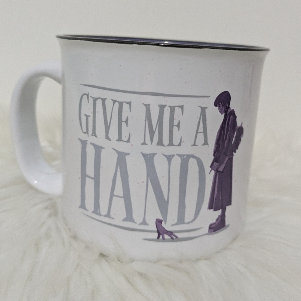 Netflix's Wednesday Thing Give Me A Hand Ceramic Mug New!